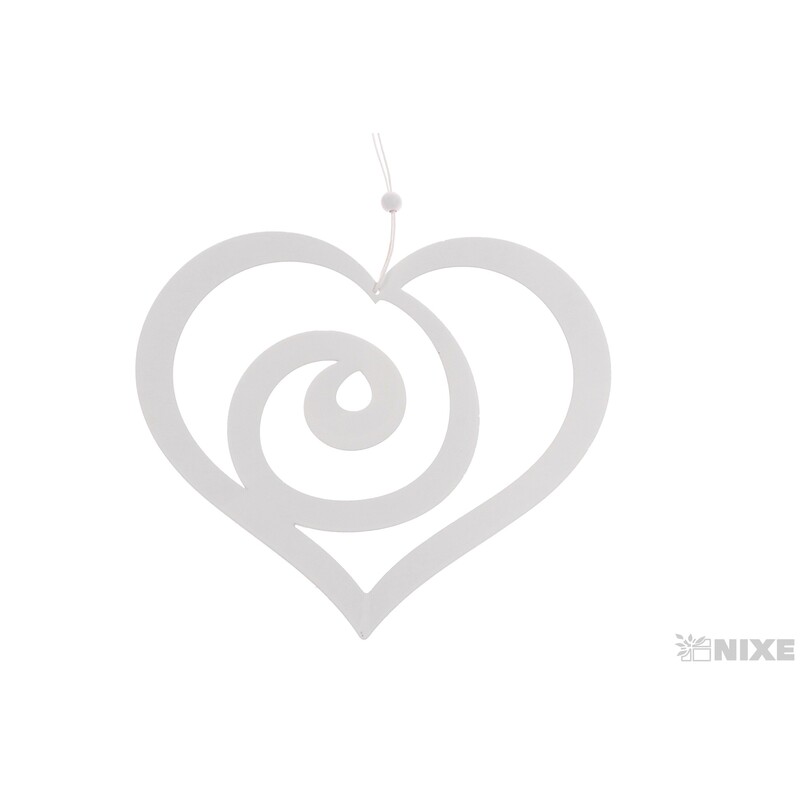 ZÁVĚS SRDCE 18x20cm*BÍLÁ