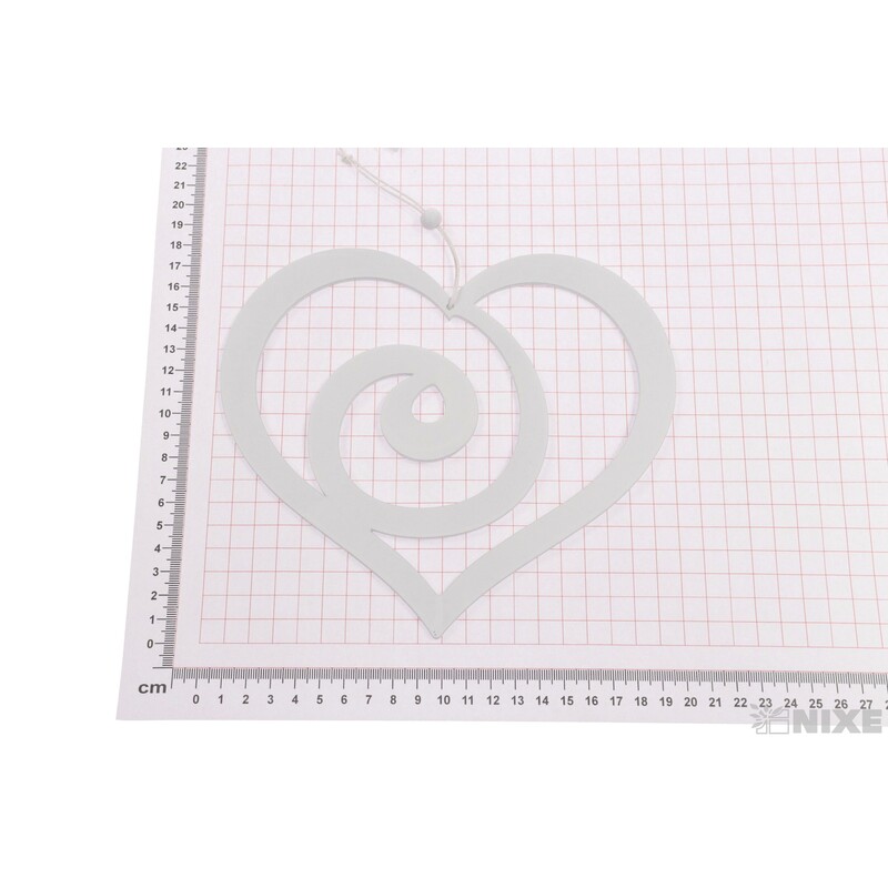 ZÁVĚS SRDCE 18x20cm*BÍLÁ