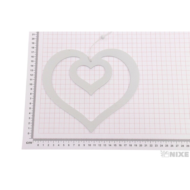 ZÁVĚS SRDCE 18x20cm*BÍLÁ