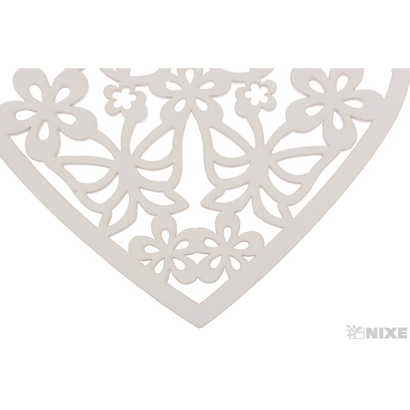 ZÁVĚS SRDCE 19x20cm*BÍLÁ