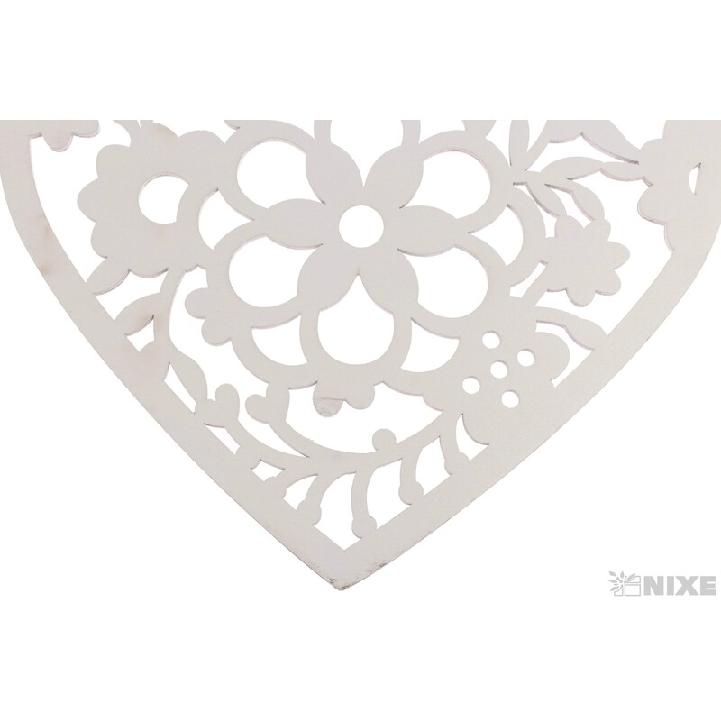 ZÁVĚS SRDCE 19x20cm*BÍLÁ