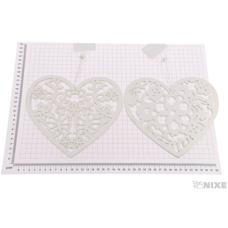 ZÁVĚS SRDCE 19x20cm*BÍLÁ