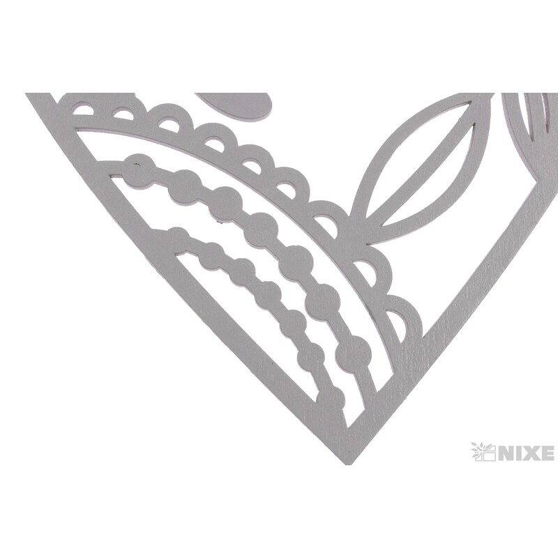 ZÁVĚS SRDCE 19x20cm*ŠEDÁ