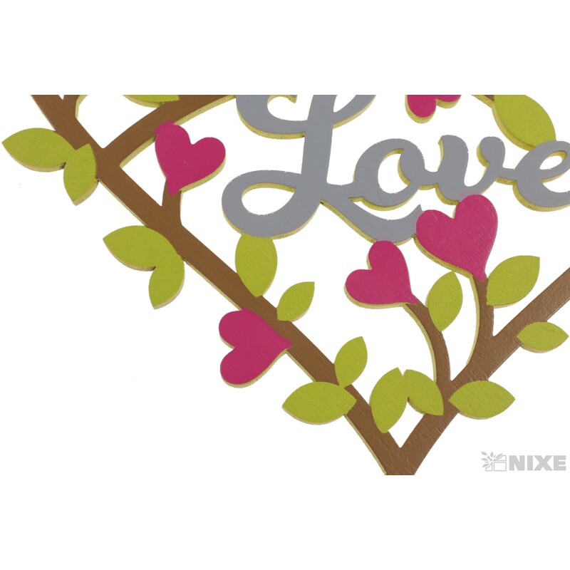 ZÁVĚS SRDCE 19x20cm*MIX BAREV