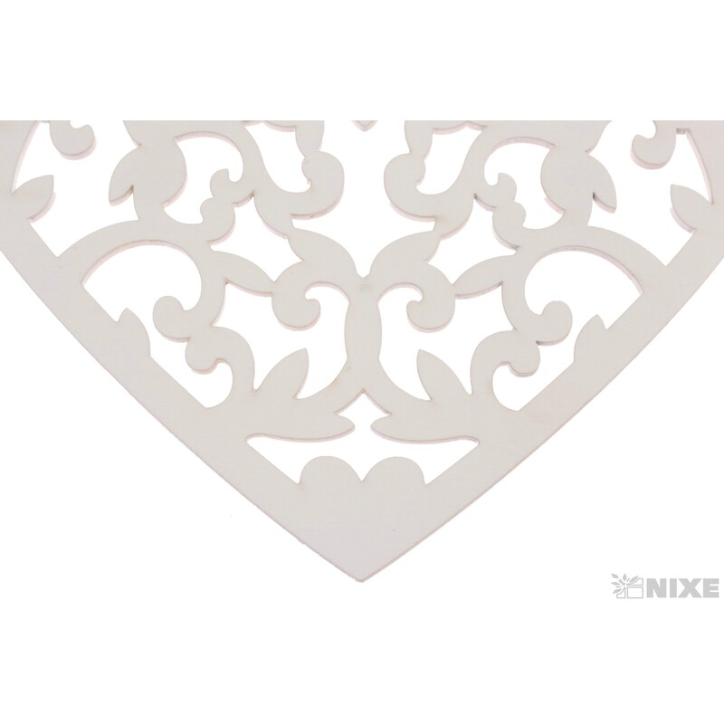 ZÁVĚS SRDCE 19x20cm*BÍLÁ