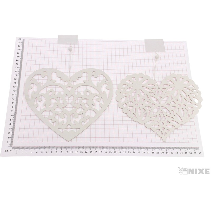 ZÁVĚS SRDCE 19x20cm*BÍLÁ