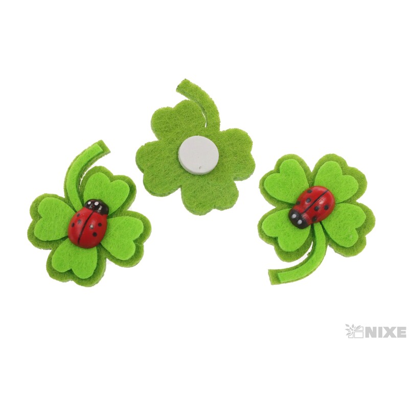 ČTYRLÍSTEK NALEP 3cm 24ks*ZELENÁ