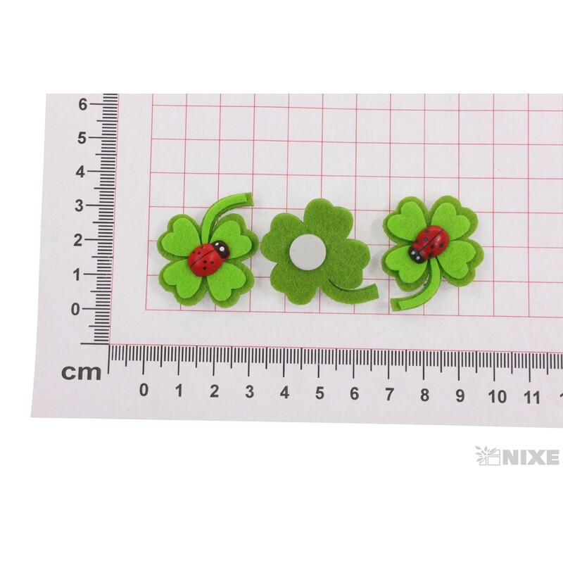 ČTYRLÍSTEK NALEP 3cm 24ks*ZELENÁ