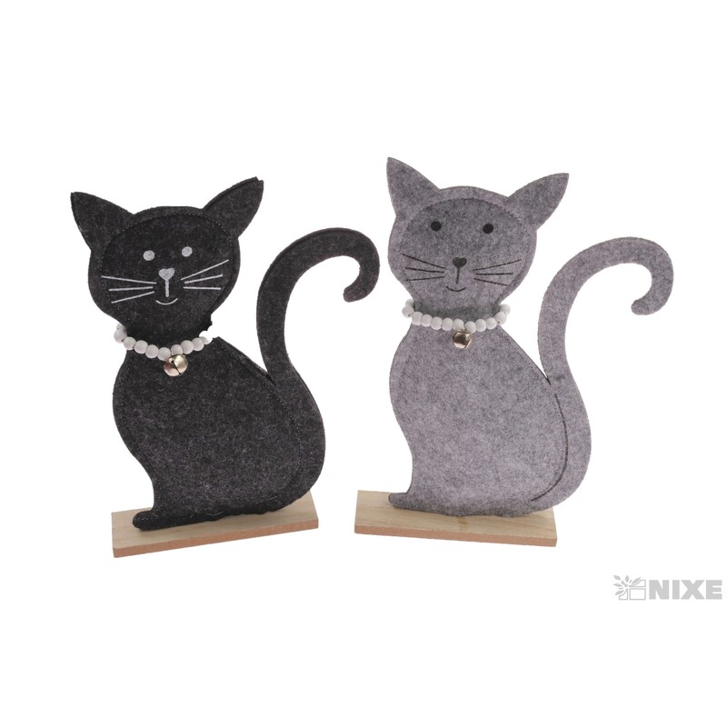 KOČKA FILC 10x19cm*MIX BAREV