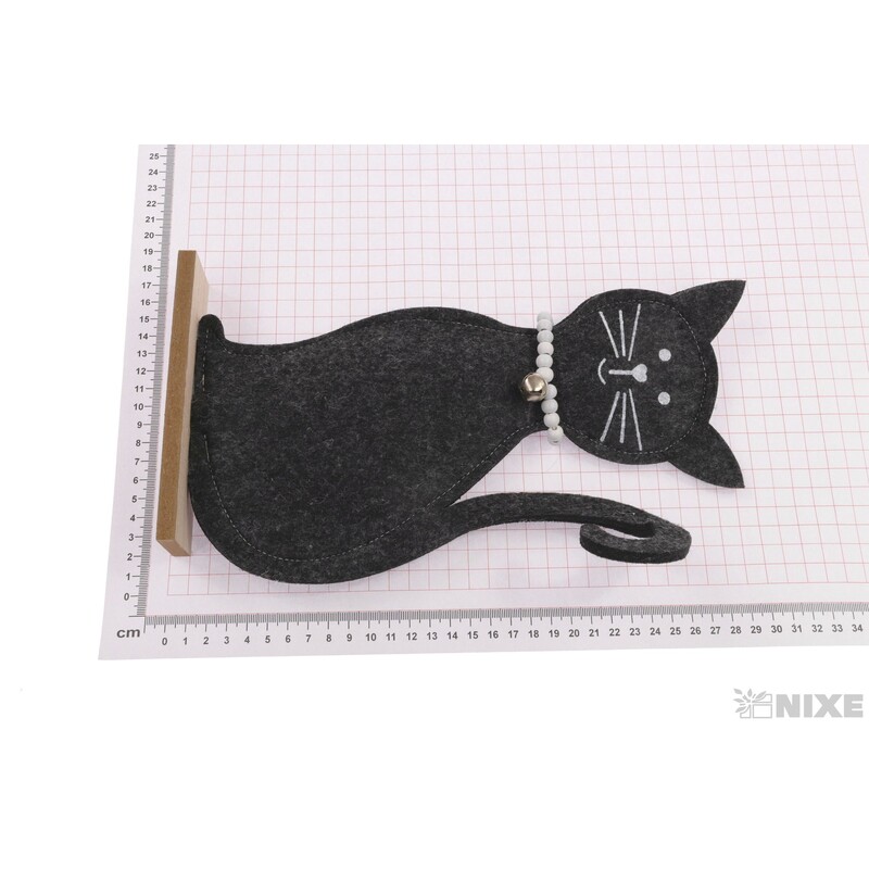 KOČKA FILC 10x19cm*MIX BAREV