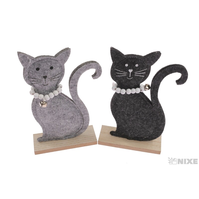 KOČKA FILC 10x19cm*MIX BAREV