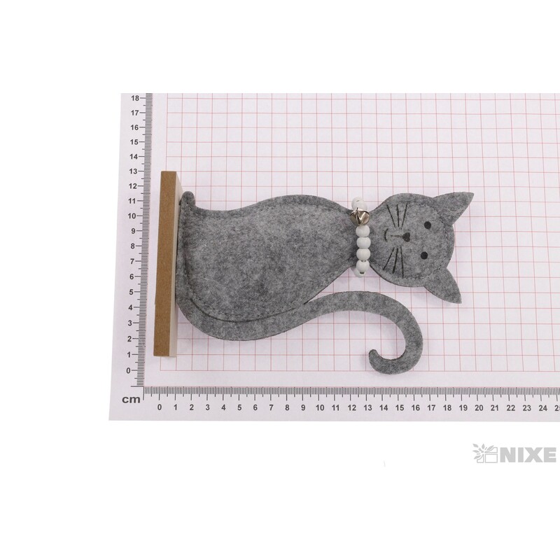 KOČKA FILC 10x19cm*MIX BAREV