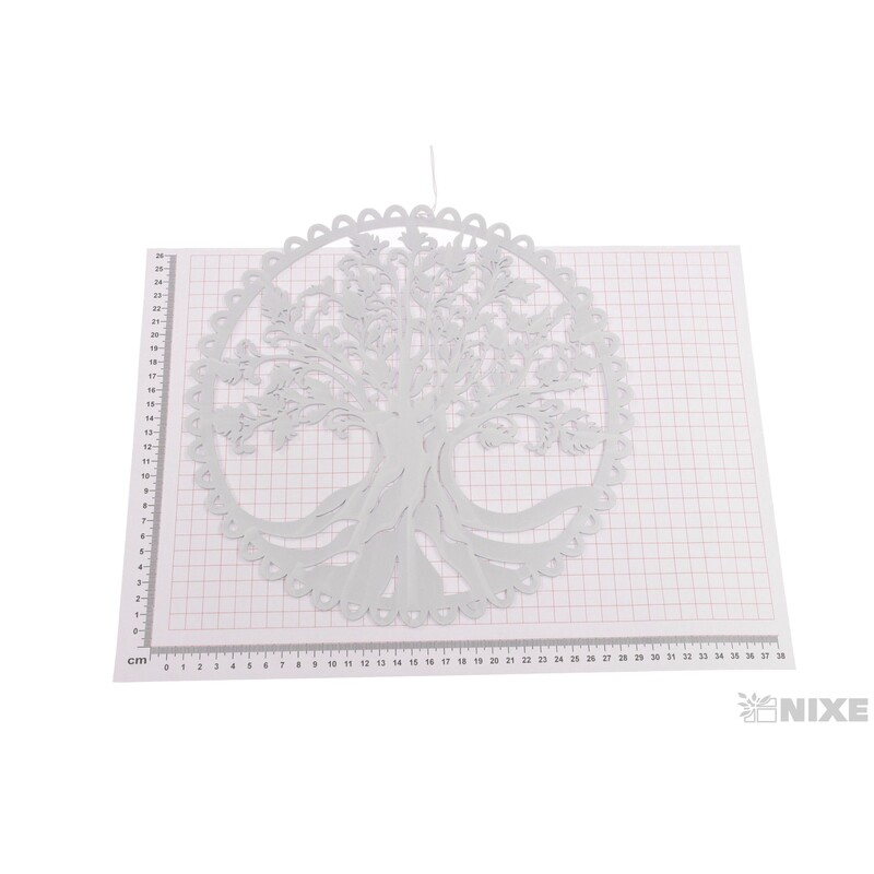 ZÁVĚS KRUH STROM 30cm*BÍLÁ