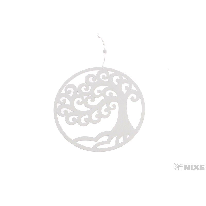 ZÁVĚS KRUH STROM 20cm*BÍLÁ