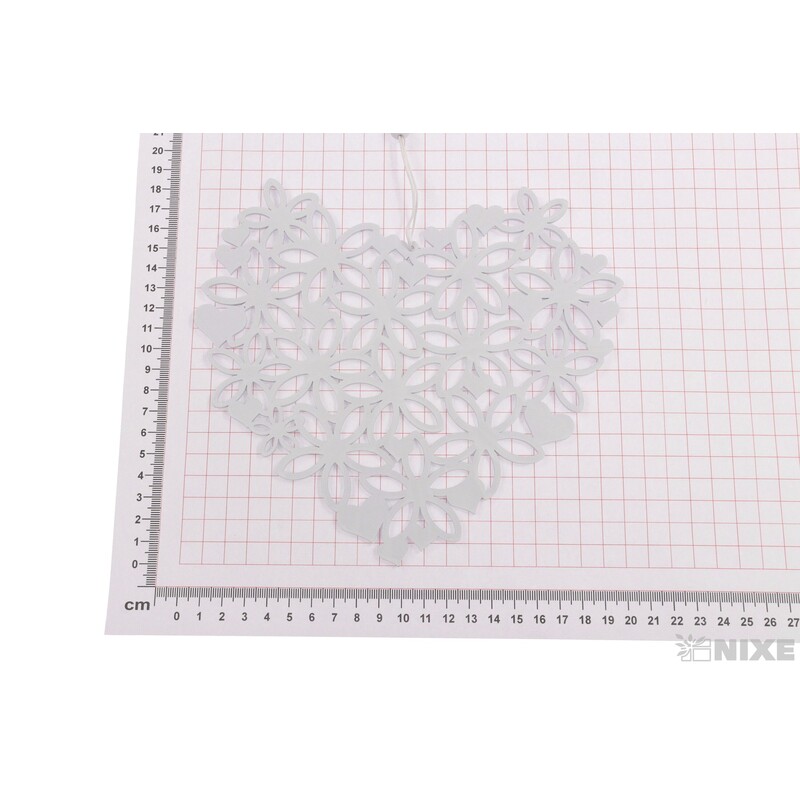 ZÁVĚS SRDCE 20x19cm*BÍLÁ