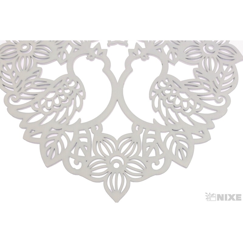 ZÁVĚS SRDCE 20x19cm*BÍLÁ