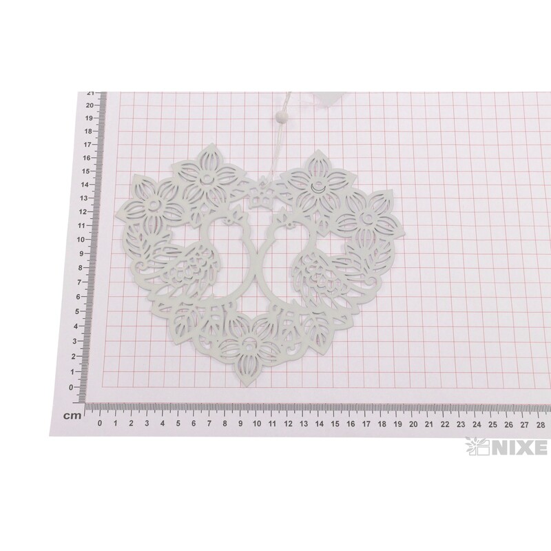 ZÁVĚS SRDCE 20x19cm*BÍLÁ