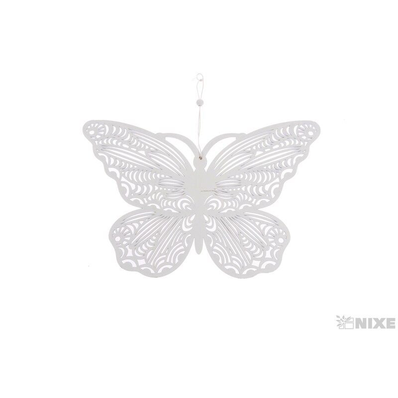 ZÁVĚS MOTÝL 30x21cm*BÍLÁ