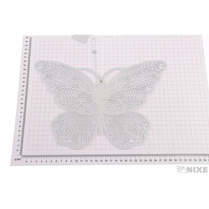 ZÁVĚS MOTÝL 30x21cm*BÍLÁ