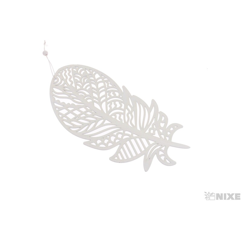 ZÁVĚS LIST 12x25cm*BÍLÁ