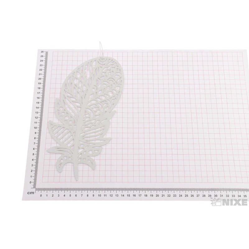 ZÁVĚS LIST 12x25cm*BÍLÁ