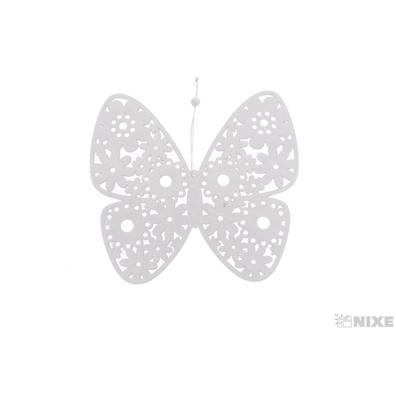 ZÁVĚS MOTÝL 19x18cm*BÍLÁ