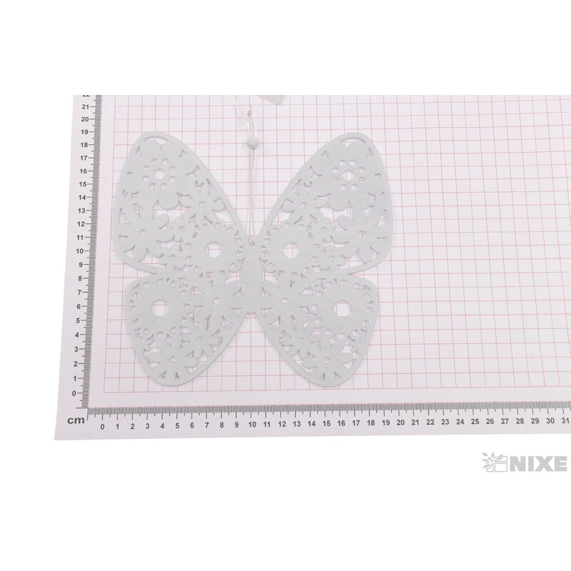 ZÁVĚS MOTÝL 19x18cm*BÍLÁ