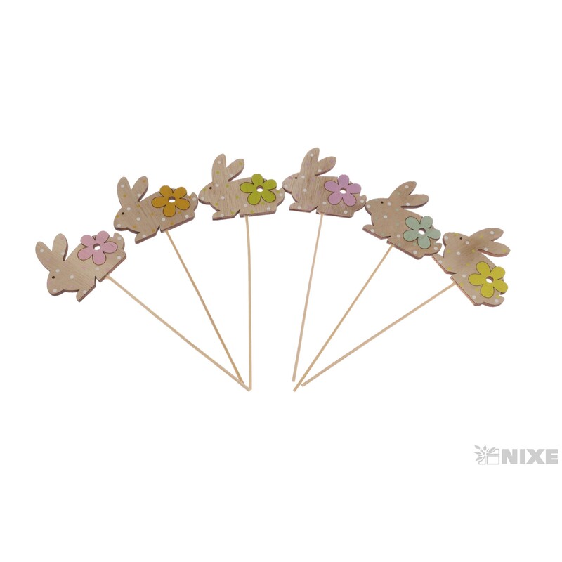 ZÁPICH ZAJÍC 7x6x21cm 6ks*MIX BAREV