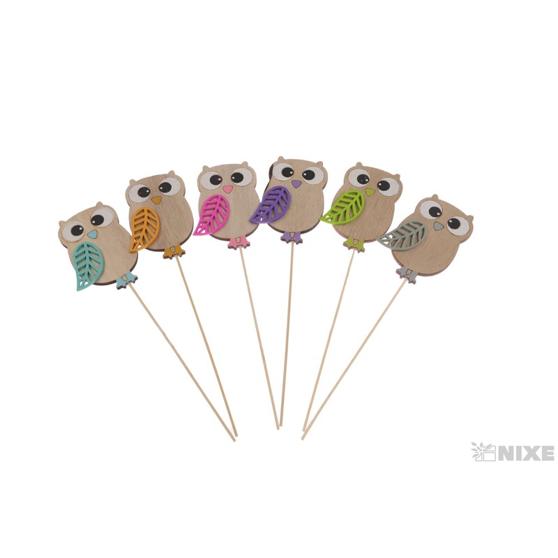 ZÁPICH SOVA 5x8x23cm 6ks*MIX BAREV