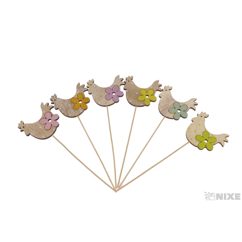 ZÁPICH SLEPICE 7x6x20cm 6ks*MIX BAREV