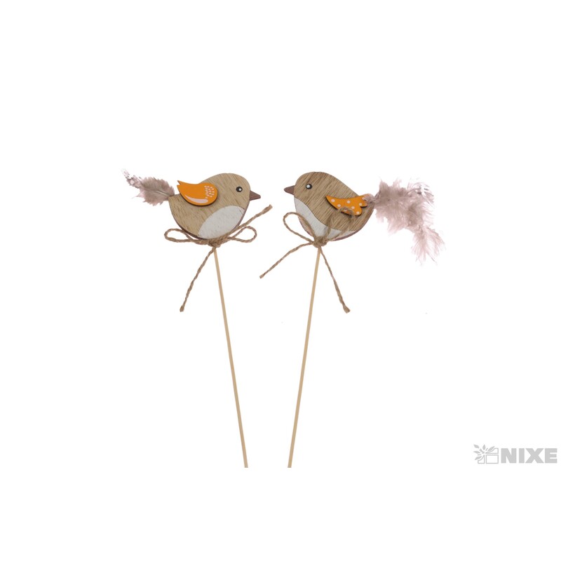 ZÁPICH PTÁČEK 6x5x29cm 8ks*MIX BAREV V+