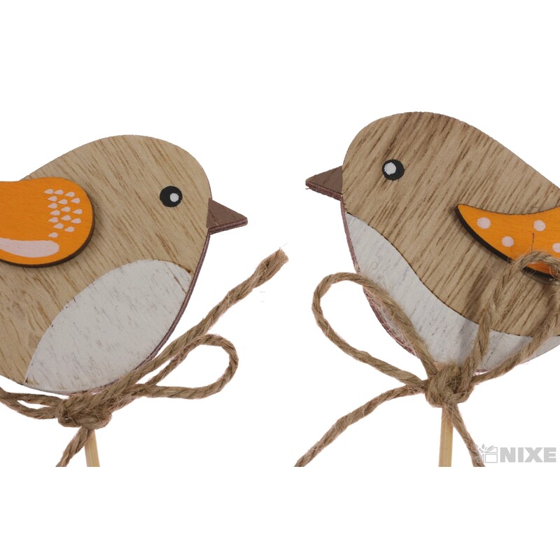 ZÁPICH PTÁČEK 6x5x29cm 8ks*MIX BAREV V+