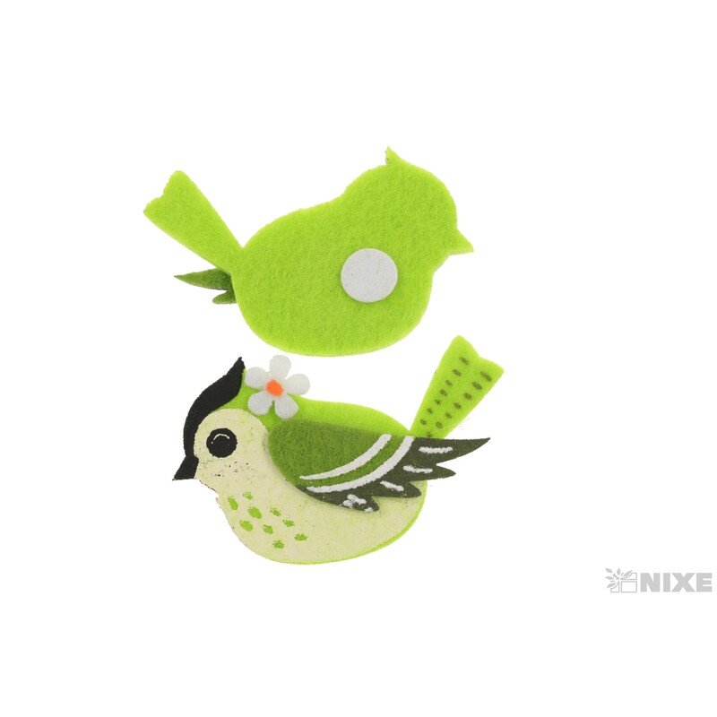 PTÁČEK FILC NALEP 5,5x4cm 6ks*MIX BAREV