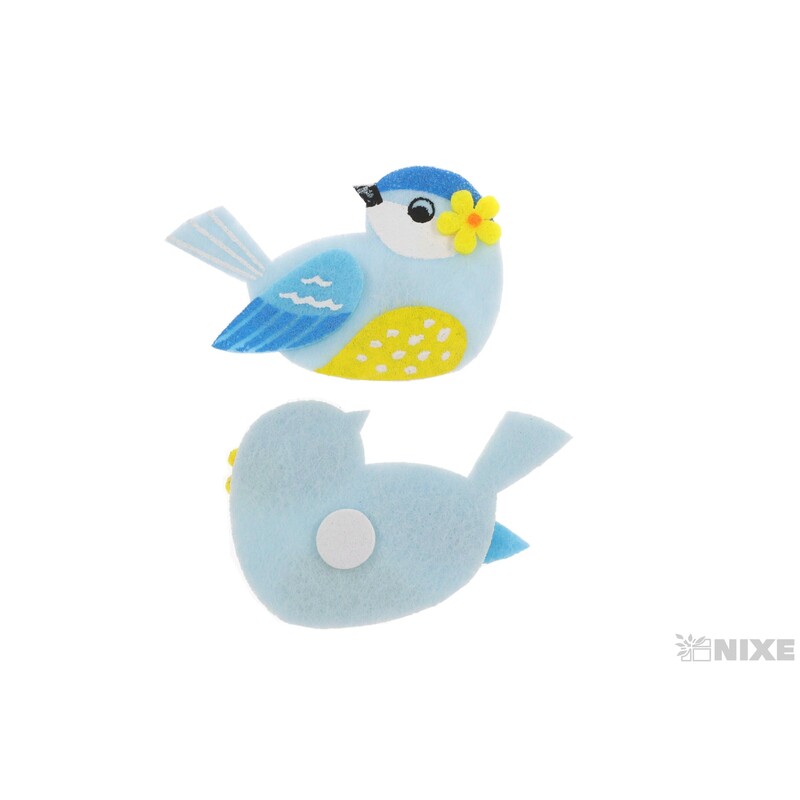 PTÁČEK FILC NALEP 5,5x4cm 6ks*MIX BAREV