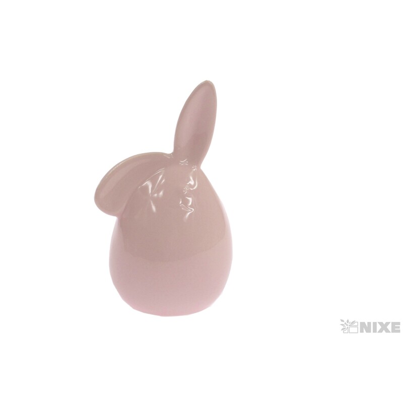 ZAJÍC KERAMIKA 12x6,5cm*RŮŽOVÁ