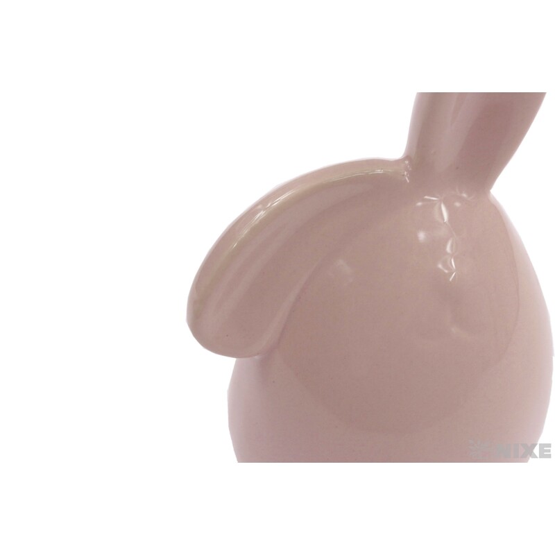 ZAJÍC KERAMIKA 12x6,5cm*RŮŽOVÁ