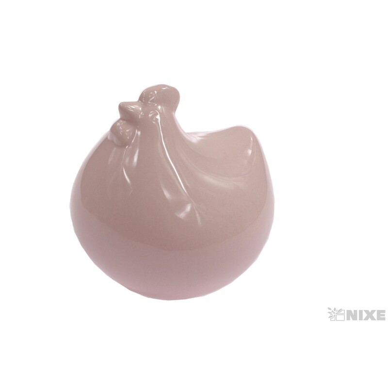 SLEPICE KERAMIKA 9x10x10cm*RŮŽOVÁ