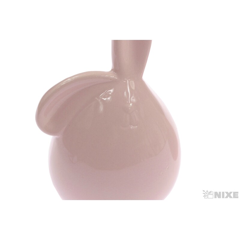 ZAJÍC KERAMIKA 9x17x7cm*RŮŽOVÁ