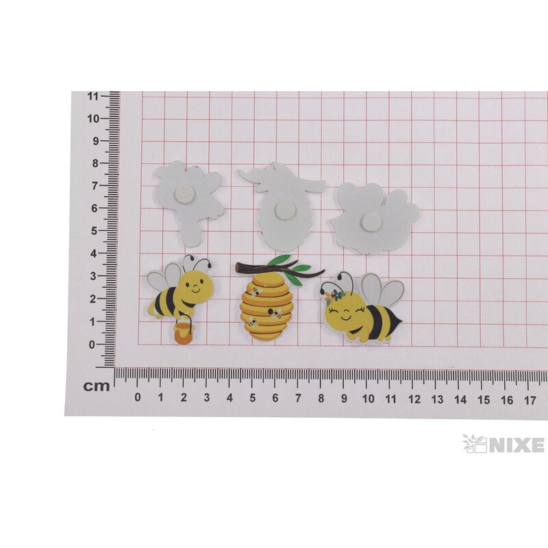 VČELA NALEP 4cm 12ks*ŽLUTÁ TM.