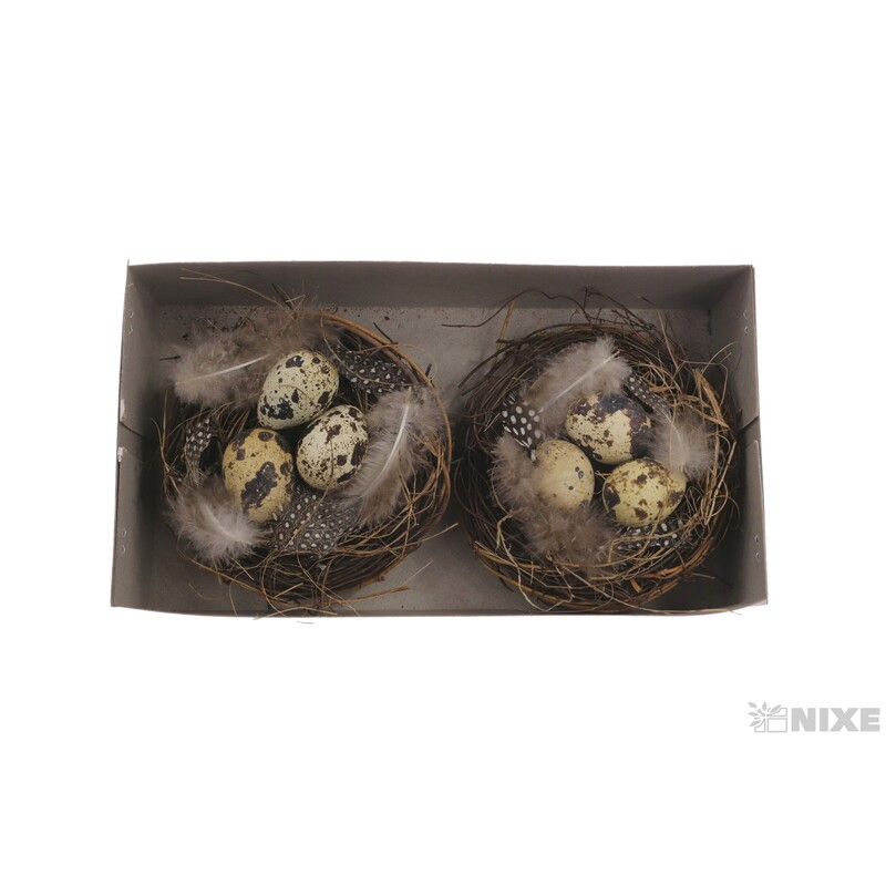 HNÍZDO 10cm 2ks*HNĚDÁ