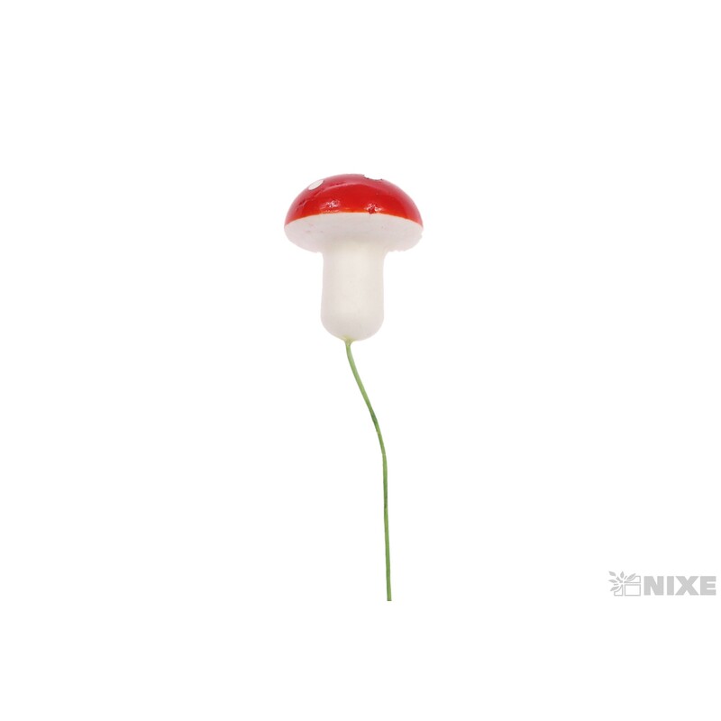 MUCHOMŮRKA DRÁT 3x8cm 12ks*ČERVENÁ