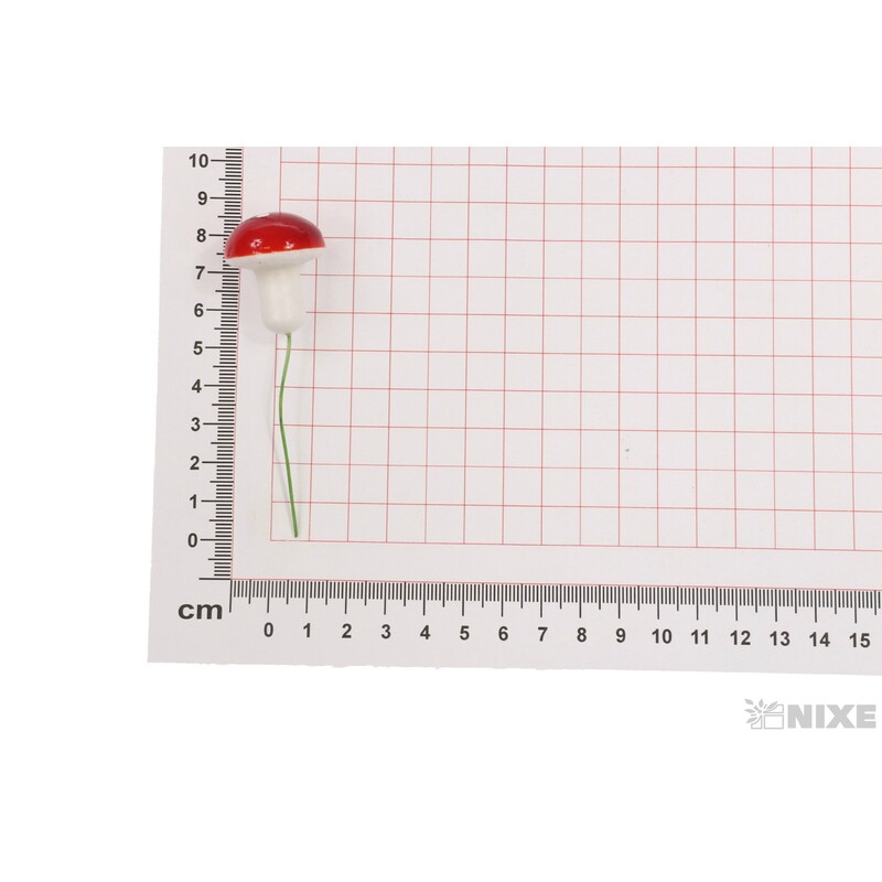 MUCHOMŮRKA DRÁT 3x8cm 12ks*ČERVENÁ