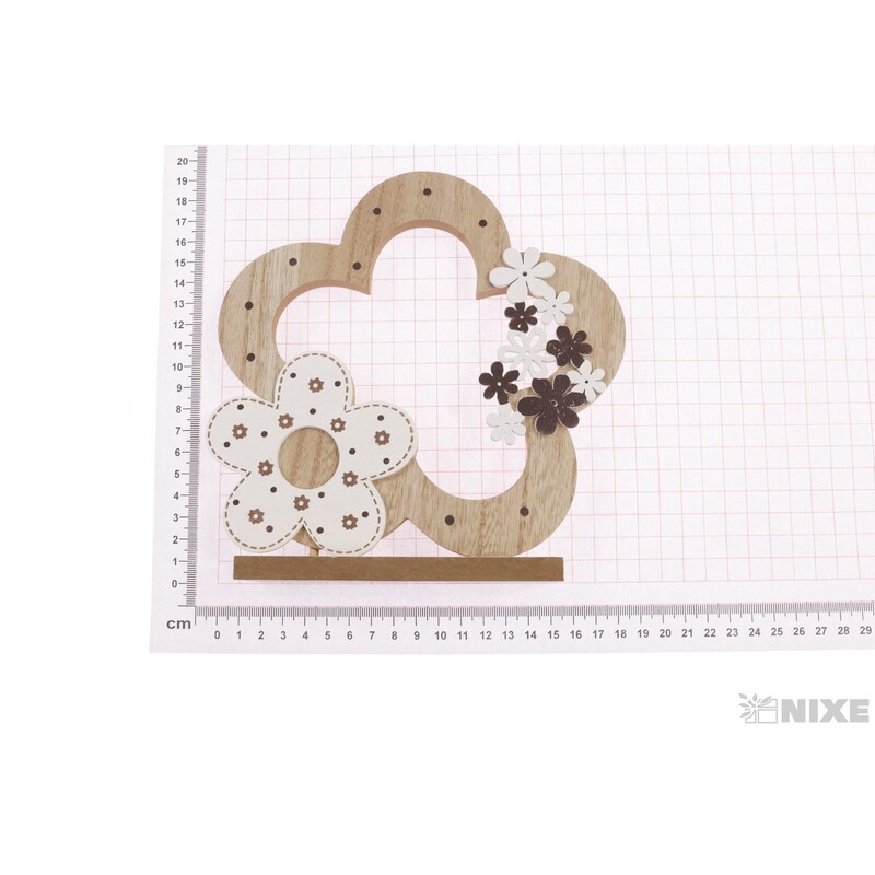 KVĚT DŘEVO 18x19cm*MIX BAREV