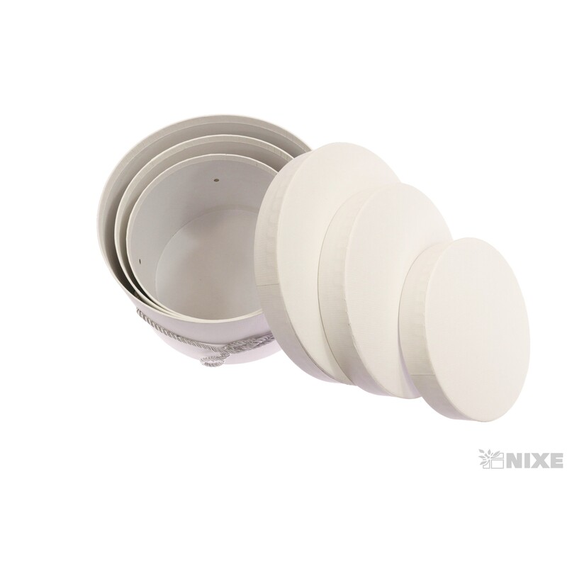 KVĚTINOVÝ BOX 3ks pr. 24x15cm 21x14 18x12*BÍLÁ