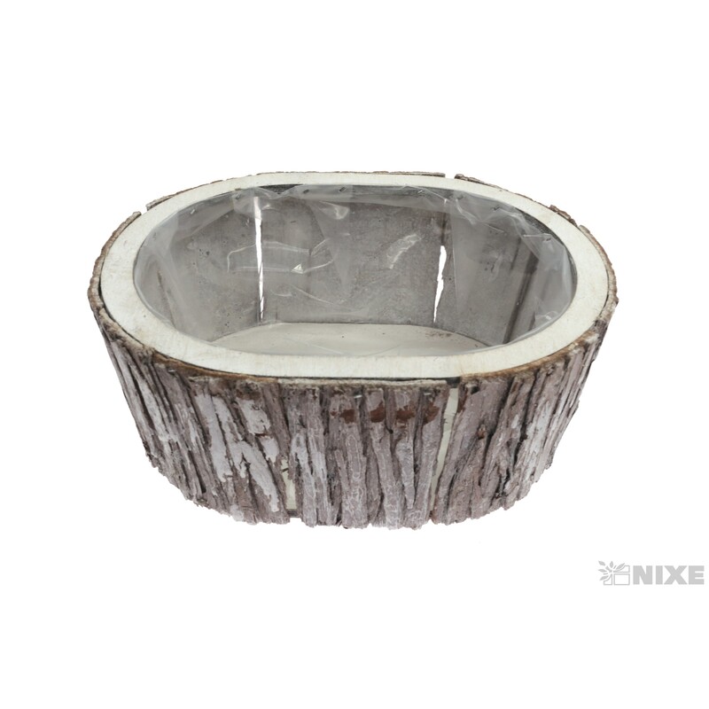 OBAL KŮRA OVÁL 22x16x9cm*BÍLÁ