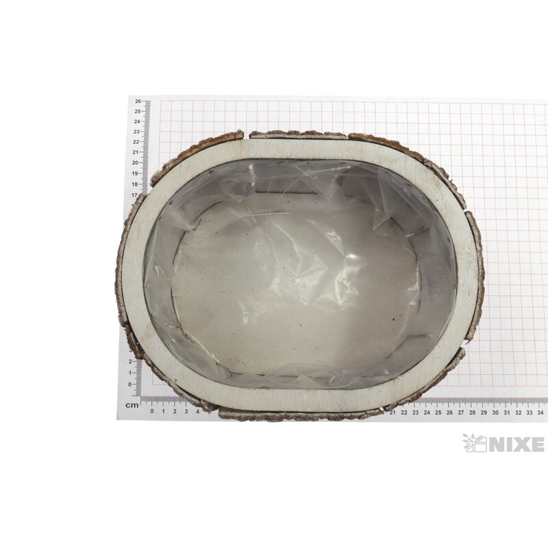 OBAL KŮRA OVÁL 22x16x9cm*BÍLÁ