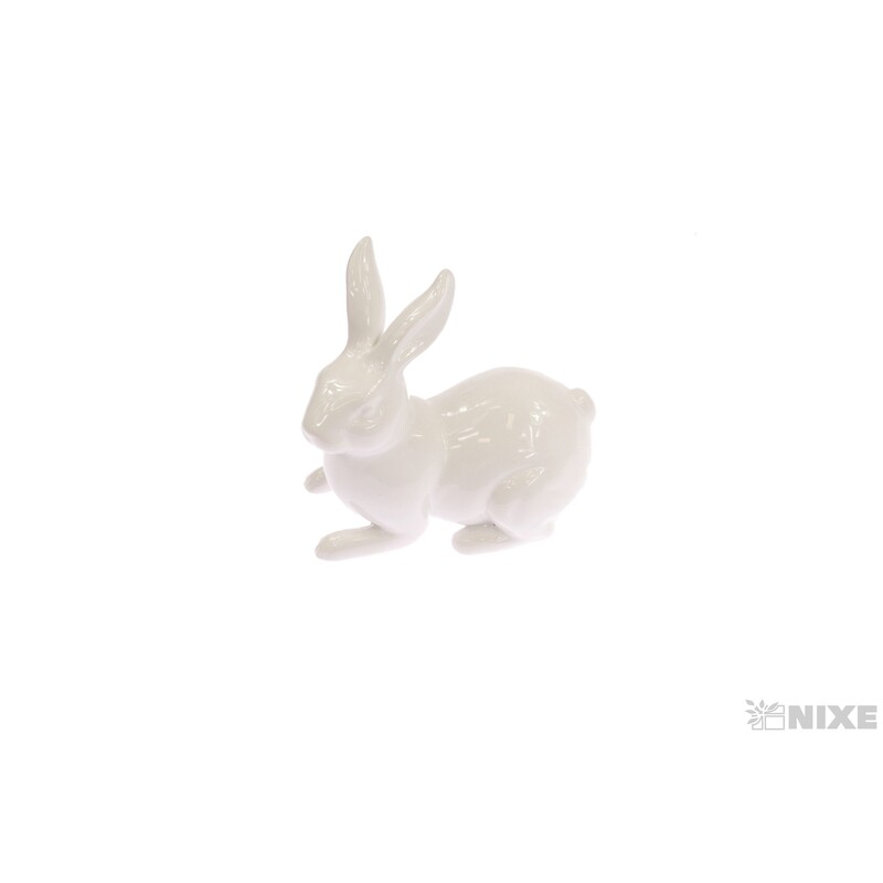 ZAJÍC KERAMIKA 7x14x15cm*BÍLÁ