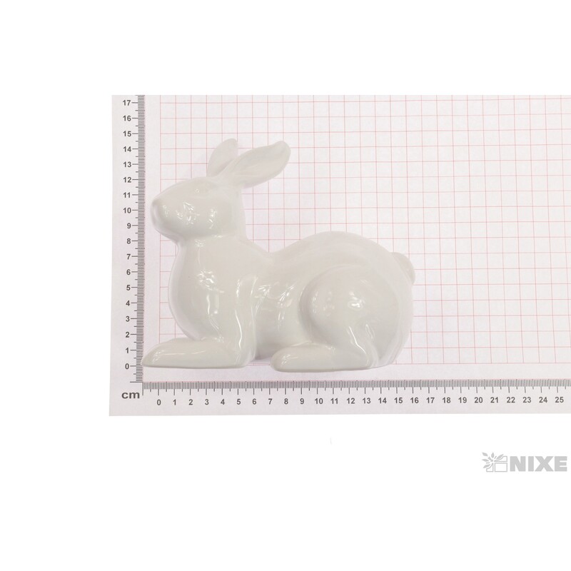 ZAJÍC KERAMIKA 7x14x15cm*BÍLÁ