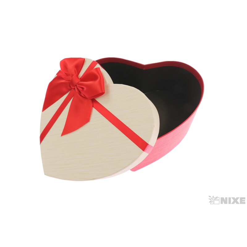 KRABICE SRDCE 21x20x9cm 18x17x7 15x14x6*MIX BAREV