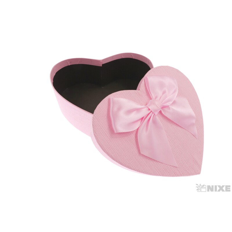 KRABICE SRDCE 21x20x9cm 18x17x7 15x14x6*RŮŽOVÁ